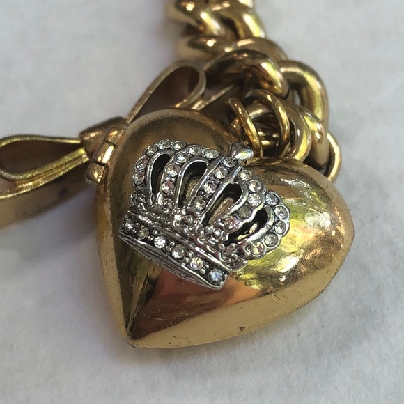 Y2K Juicy Couture Gold Heart Locket Bracelet - Picture 13 of 17